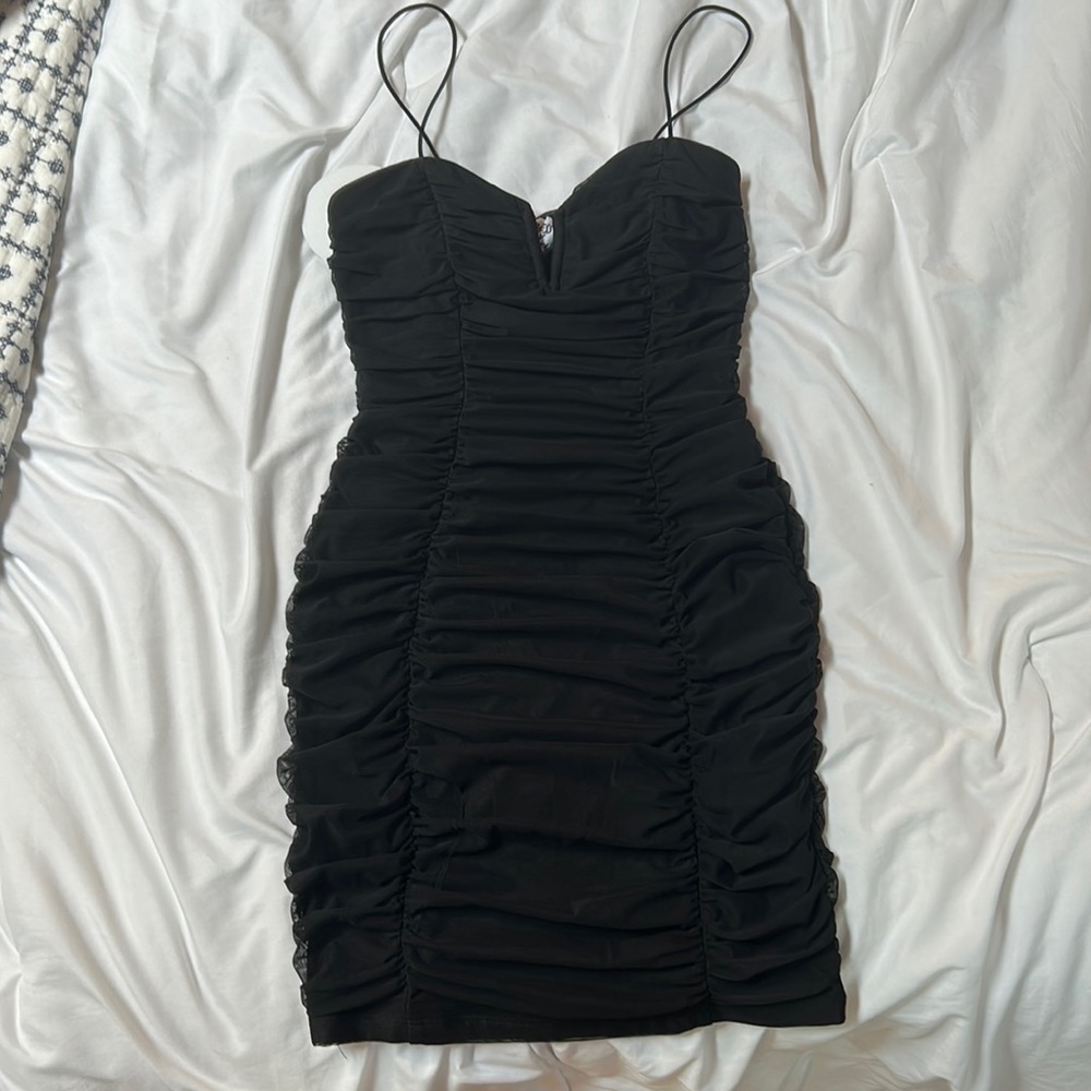 Princess Polly Black I want you Mini Dress Bodycon NWT